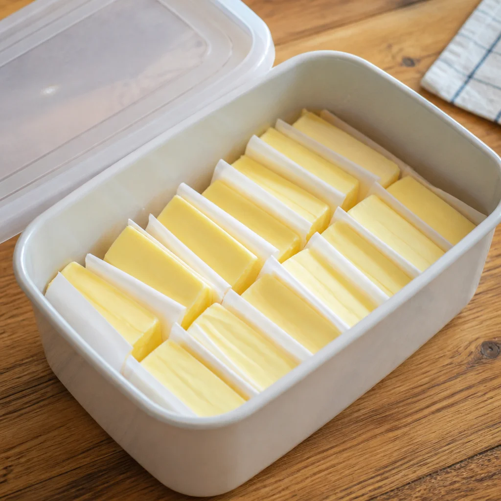 バターを小分けにして長く保存する方法