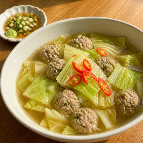 キャベツ肉団子スープ