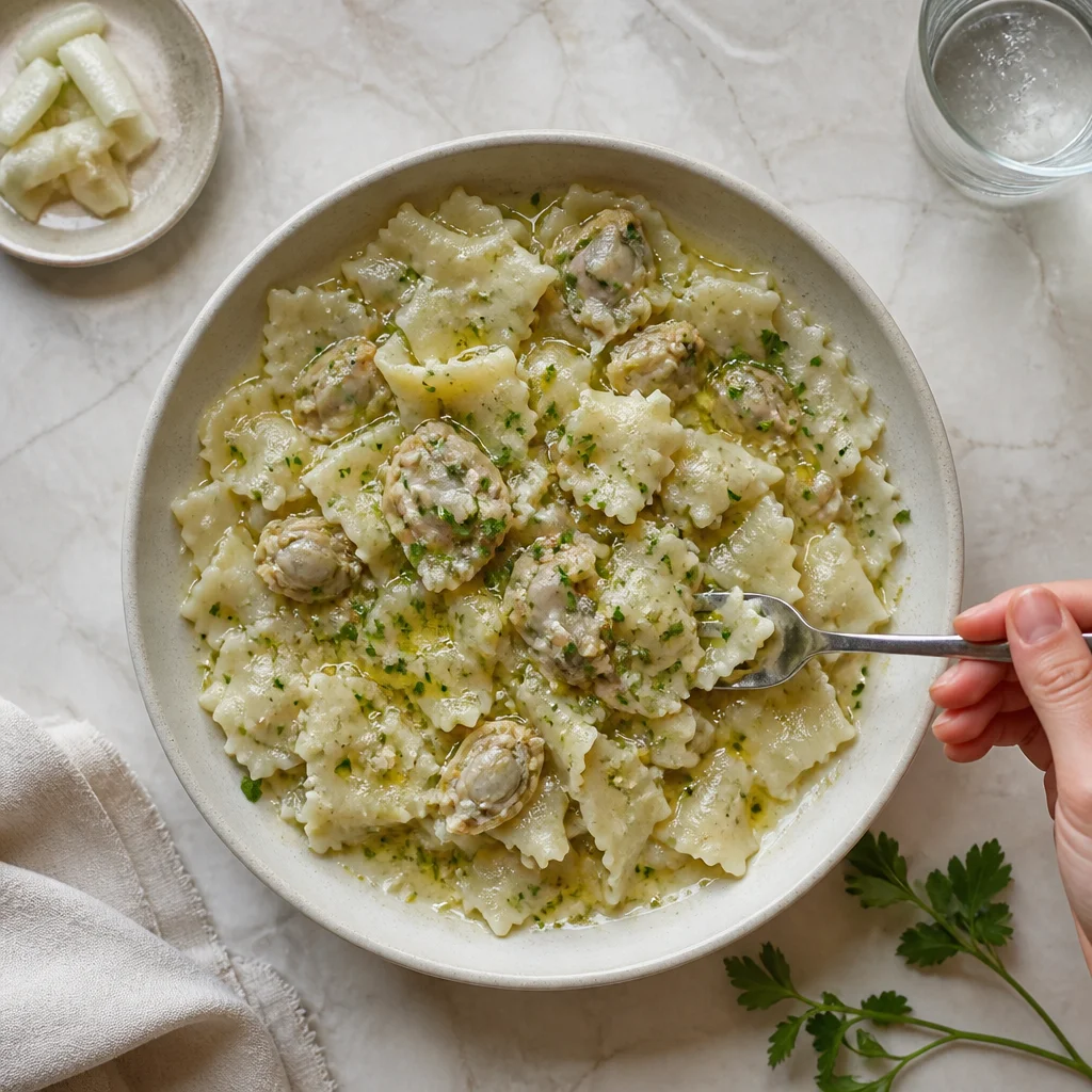 チェ・ヒョンソクシェフのニンニクたっぷりボンゴレスジェビ