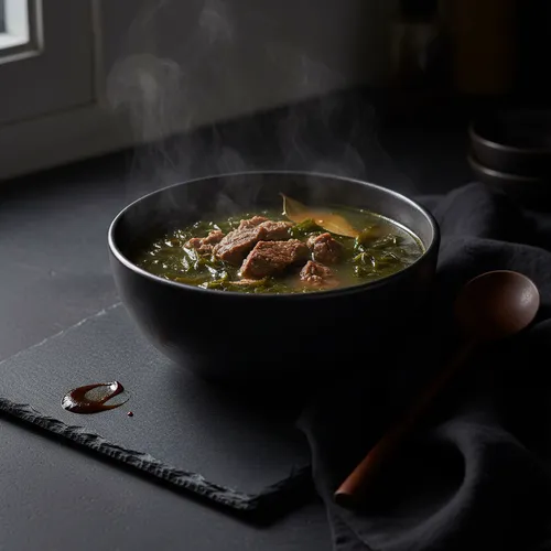 あっさり美味しい栄養満点 牛肉とわかめのスープ