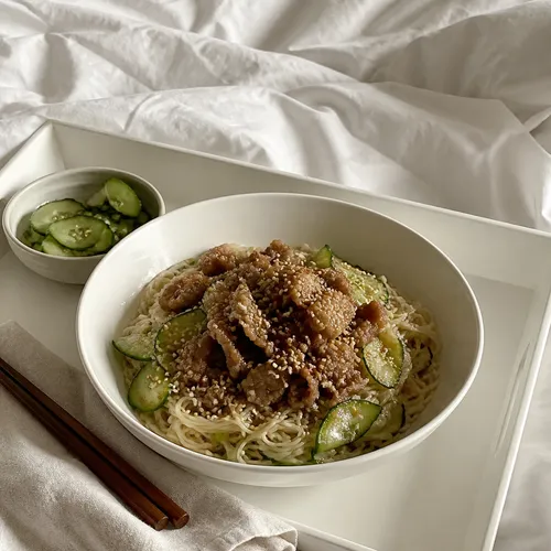 チャドルバギときゅうりの冷麺