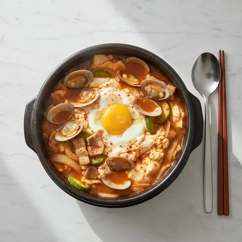 アサリとおぼろ豆腐のチゲ