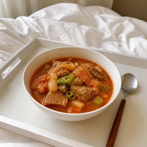 炊飯器で作る豚肉キムチチゲ