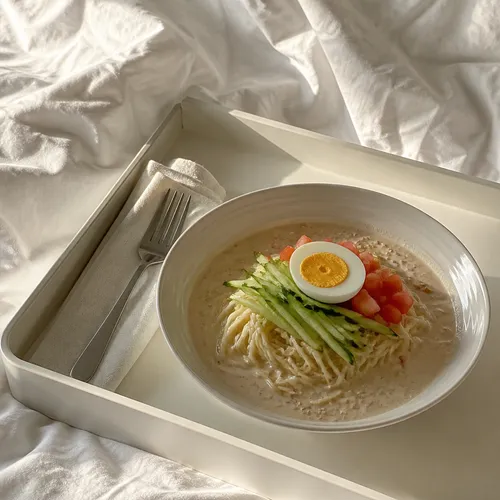 4分で完成!豆乳冷麺風パスタ