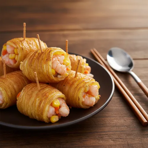 カムジャセウロール（じゃがいもエビロール）