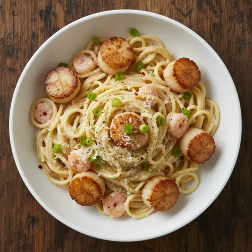 ホタテのクリームパスタ