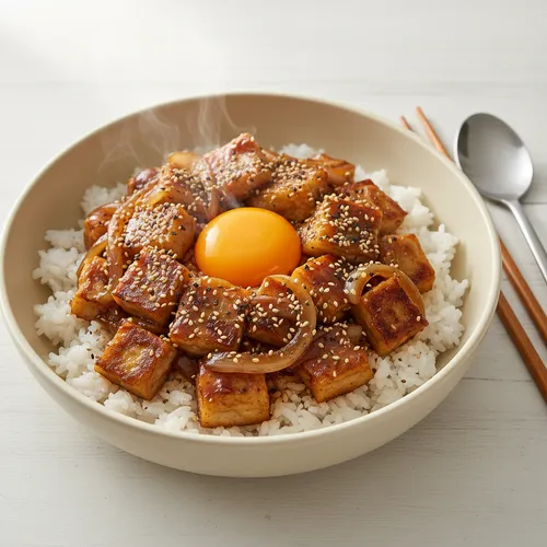 冷凍餃子のっけご飯