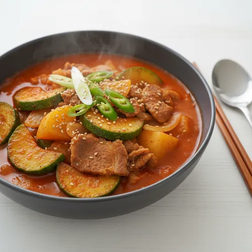 豚肉と韓国かぼちゃのチャグルイ