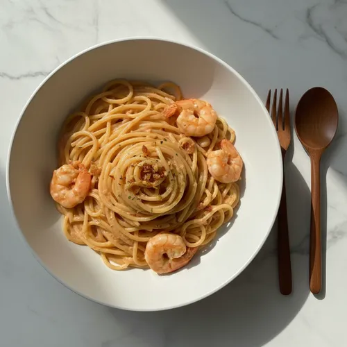 リュ・スヨンの生クリームなしロゼパスタ