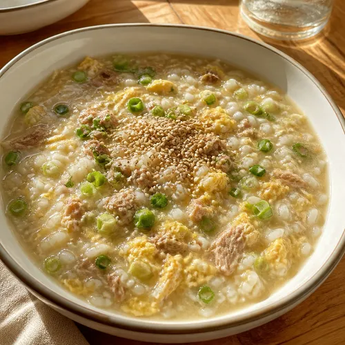 ツナと卵の粥