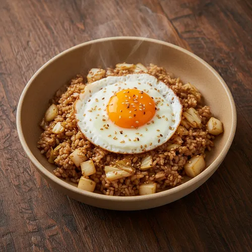 電子レンジキャベツ卵丼