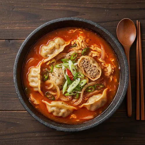 얼큰만둣국