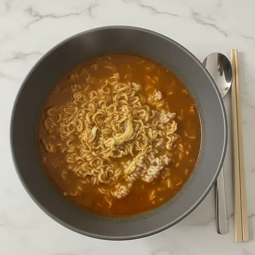 라면에 밥 맛있게 말아 먹기