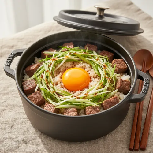 스테이크 솥밥