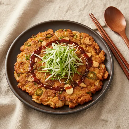 タッジョン(韓国風鶏肉のチヂミ)