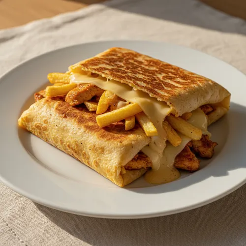 チキンとクリーミーチーズソースのフレンチタコス