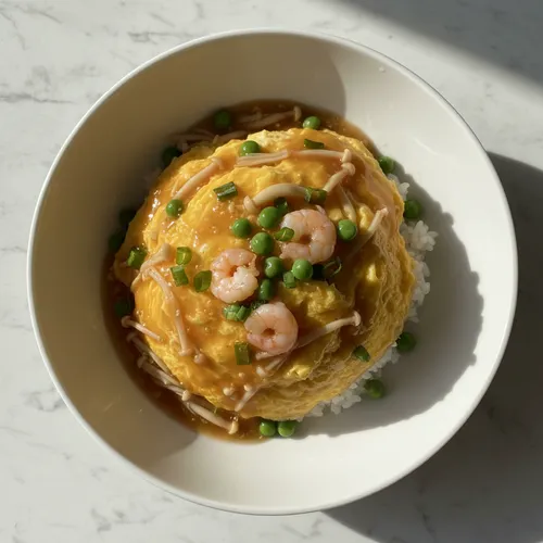 天津飯風卵かけご飯