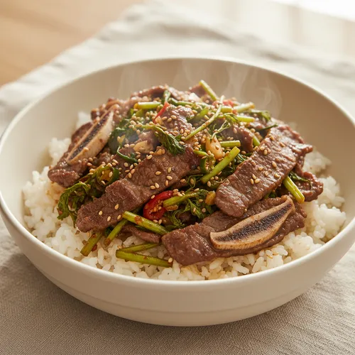 ミナリビビンバ(牛肉とセリの混ぜご飯)
