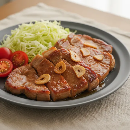 カサハラ風トンテキ(日本風豚肉ステーキ)