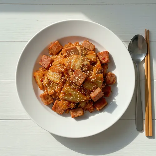 スパムキムチ炒め