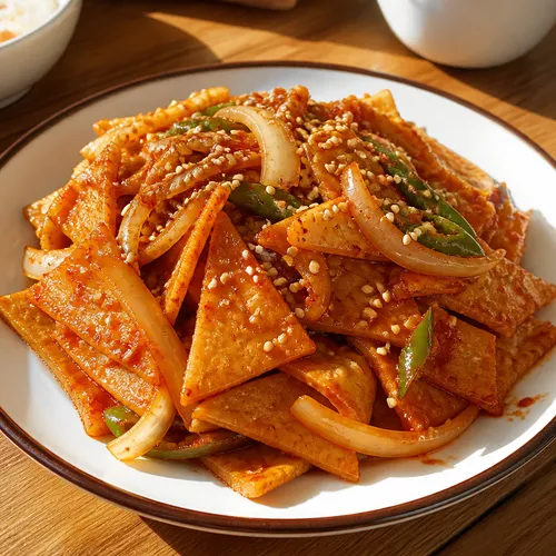 給食の達人イ・ミヨンのピリ辛もちもちさつま揚げ炒め