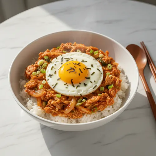 김치 참치 덮밥