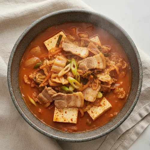 豚バラ肉で作るキムチチゲ（まじで死ぬほど旨い‼️）
