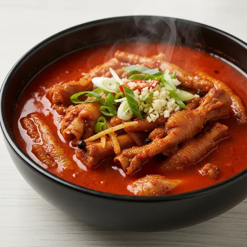 辛いスープの鶏足