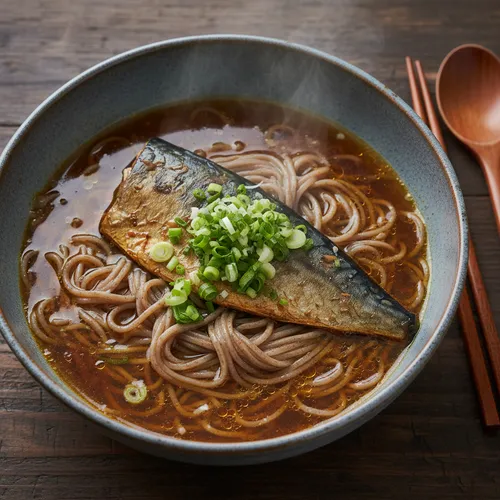 サバの油でさらに美味しくなったサバそば