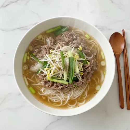 牛バラ薄切り肉のビーフン
