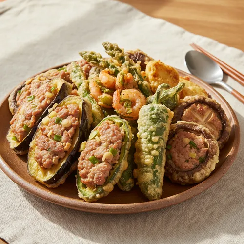 野菜の肉詰めフライ
