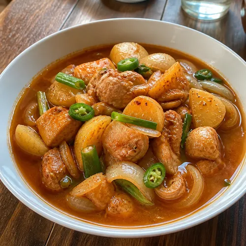 サルサルタクドリタン（骨なし鶏肉の辛煮）