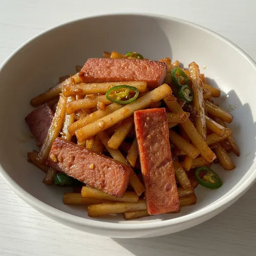 スパムじゃがいも炒め