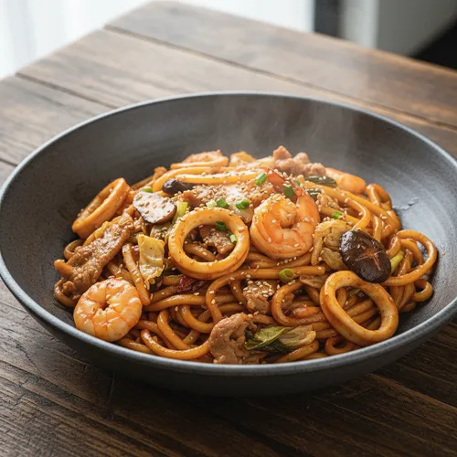 ヨ・ギョンレ風チャプチェ風ジャージャー麺