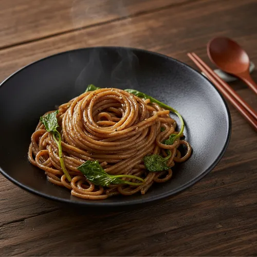炭火で燻したトトリムク麺