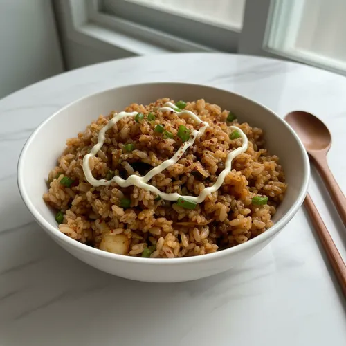 YouTubeで話題のテンジャンマヨキムチ炒めご飯