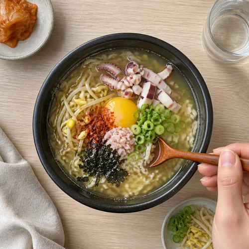 全州10分コムグクパプ（豆もやしスープご飯）