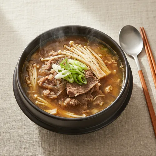 ヤメ牛バラ薄切り肉カルビスープ