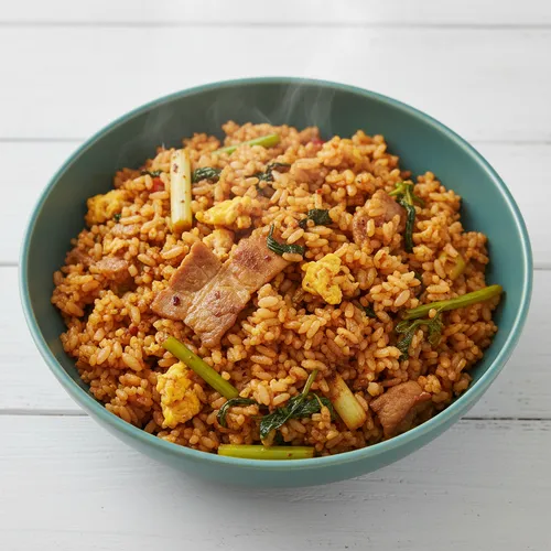 豚肉とセリの炒めご飯（ラオガンマ）