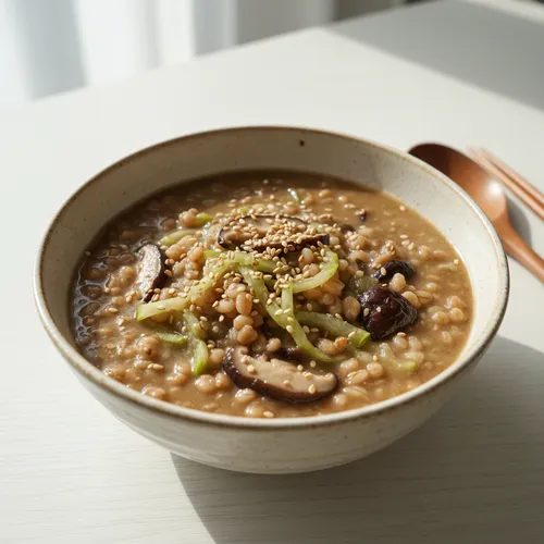 ヌルボリと干し椎茸のお粥