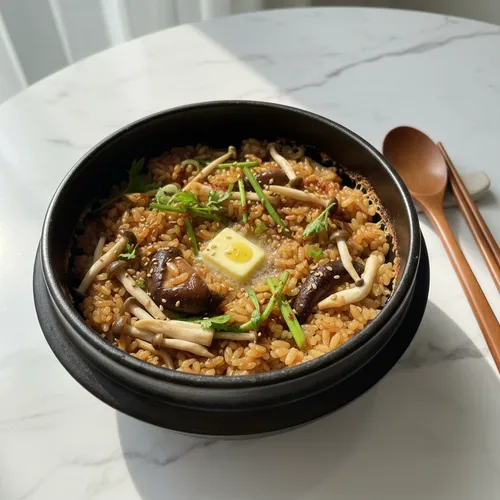 韓定食風きのこ釜飯