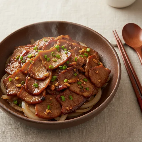チャンサル(豚首肉)の醤油煮込み