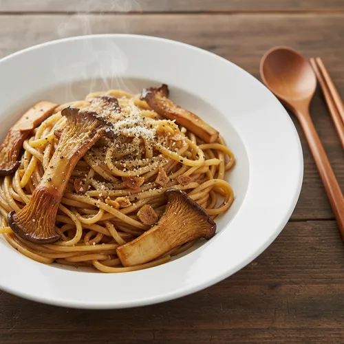 醤油バターきのこパスタ