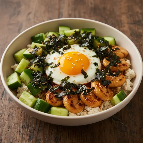 明太子と豆腐のビビンバ