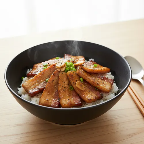 豚バラ肉のブタ丼