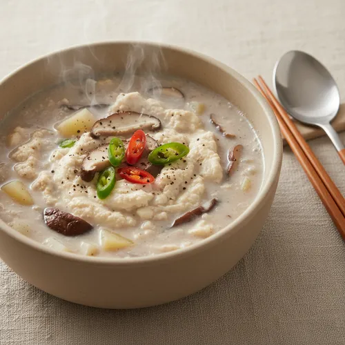 エゴマのおぼろ豆腐スープ