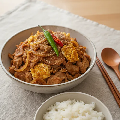 5分 辛いサムギョプサル炒め