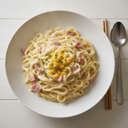 電子レンジクリームパスタ