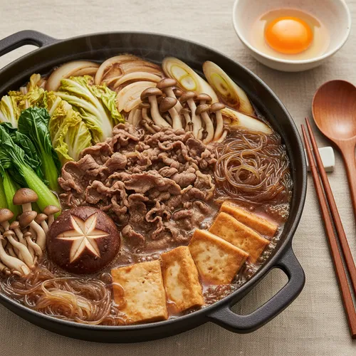 家で食べる絶品すき焼き風鍋