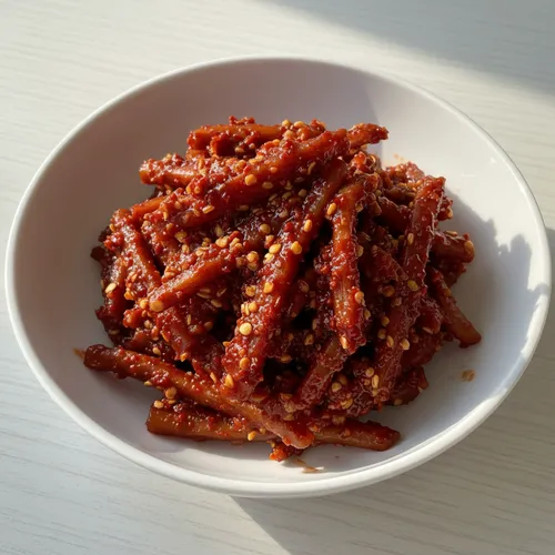 黄金比のヤンニョム カジュク（山菜の漬物）